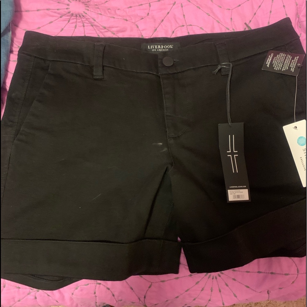 NWT. Black Liverpool Shorts sz 14